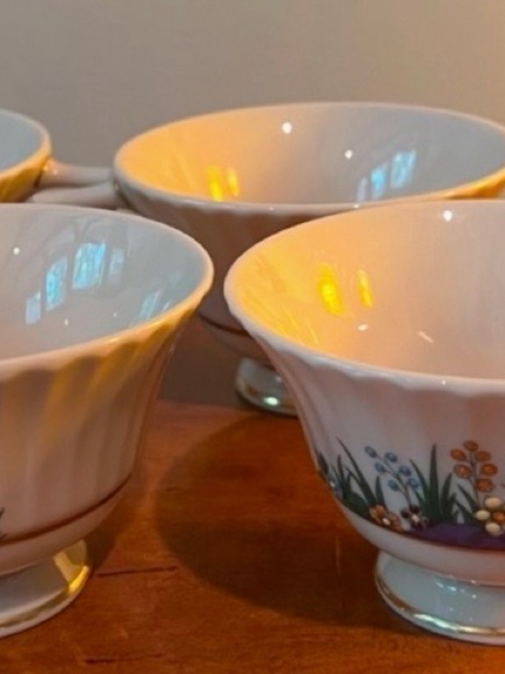 Lenox Rutledge Teacups And Saucers. Set Of 4. Vintage. Made In USA